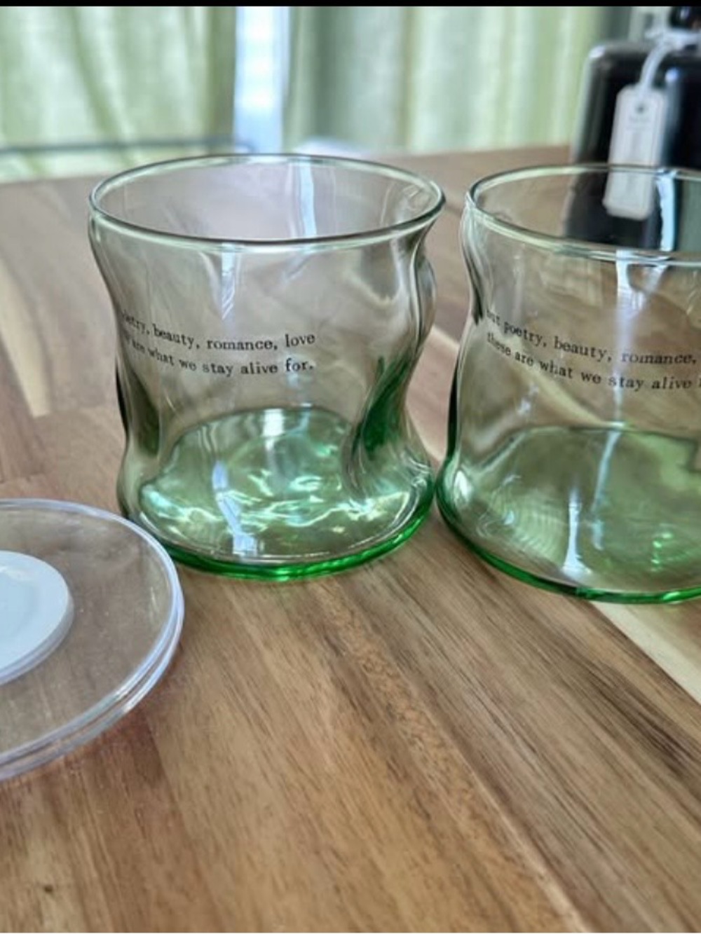 Dead Poets Society Green Glass Tumbler Set + Light-Up Coasters